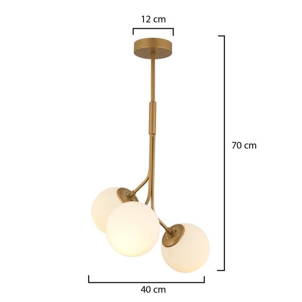 Artel 3Lü Eskitme Top Avize Modern Sarkıt, Mutfak Yatak odası Salon Avize