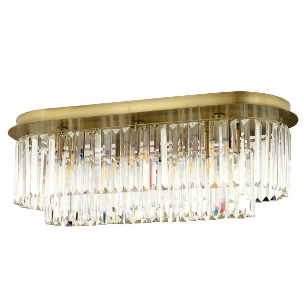 Nilüfer Dikdörtgen Eskitme Kristalli Taşlı Modern Tasarım Yemek Masa Üstü Kristal Salon Avize