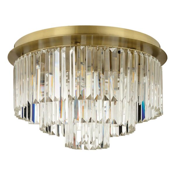 Nilüfer Yuvarlak Eskitme Kristalli Taşlı Modern Tasarım Kristal Salon Avize