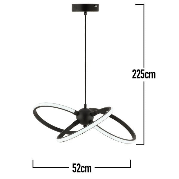 Cassiel Sarkıt 54 Watt Sarkıt 3 Renkli Ledli Modern Mutfak Banyo Led Salon Sarkıt Avize