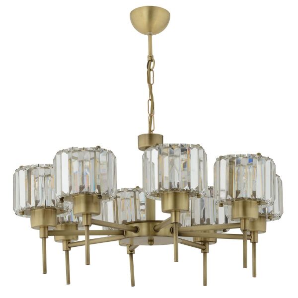 Sadem 8'Li Eskitme Kristalli Taşlı Modern Tasarım Salon-Yatak Odası Kristal Salon Avize