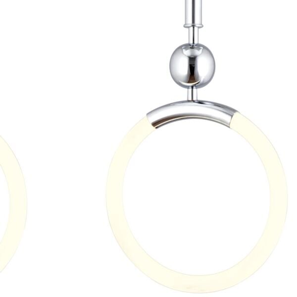 Struer 3'lü Sıralı Krom Ledli 66 Watt Modern Koridor, Yatak Odası Salon Sarkıt Led Avize