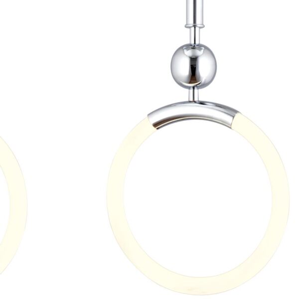 Struer 3'lü Sıralı Krom Ledli 66 Watt Modern Koridor, Yatak Odası Salon Sarkıt Led Avize