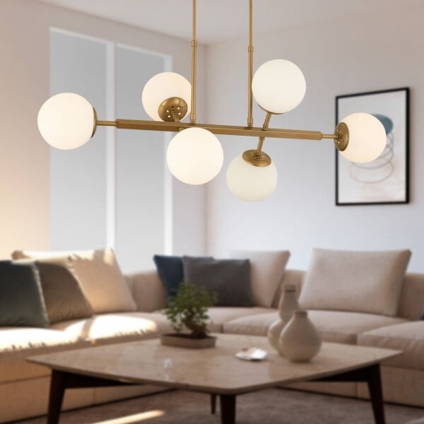 Nazar 6Lı Eskitme Modern Tasarım Yemek Odası, Yatak Odası Salon Avize