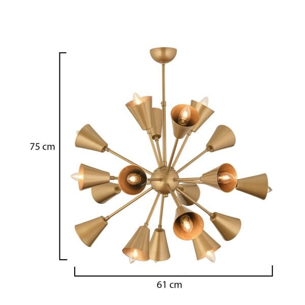 Revista 18Li Eskitme Boyalı Modern Retro Sarkıt Salon Avize