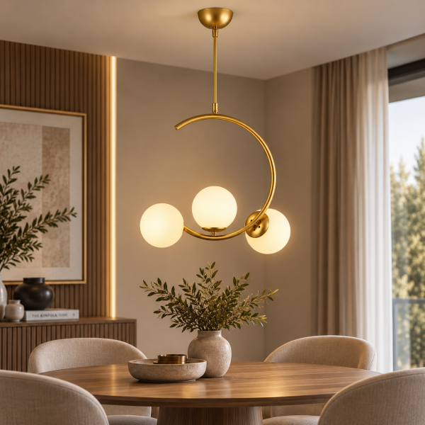 Ladre 3Lü Beyaz Camlı Eskitme Boyalı Modern Sarkıt, MutfakYatak odası Salon Avize