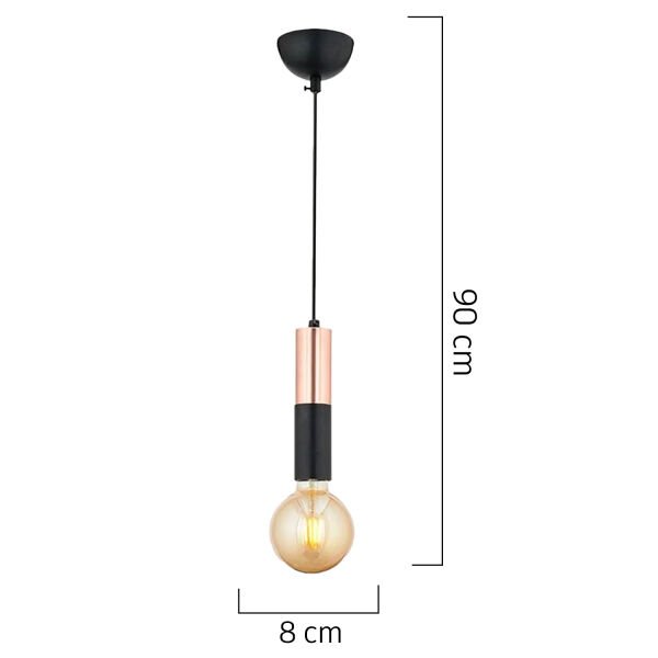 Miranda Tekli Bakır Modern Sarkıt Mutfak Salon Sarkıt Avize