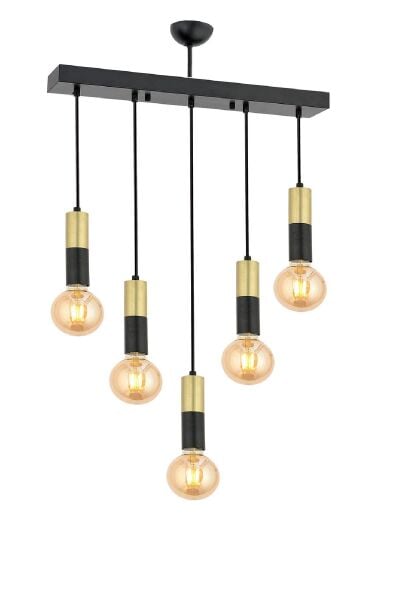 Miranda 5Li Sıralı Eskitme Sarkıt Modern Genç Odası Mutfak Salon Sarkıt Avize