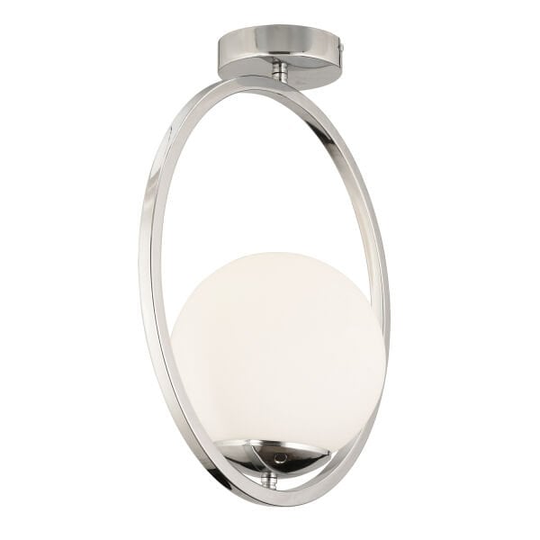 Lifos Tekli Krom Kaplamalı Plafonyer Modern Mutfak Salon Avize