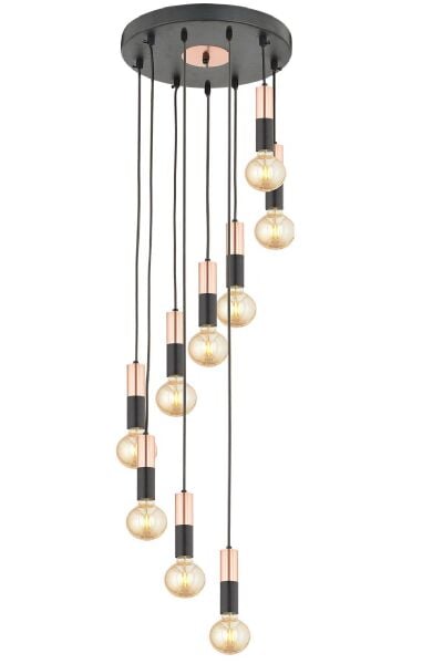 Miranda 9Lu Sarkıt Bakır Sarkıt Modern Genç Odası Mutfak Salon Sarkıt Avize