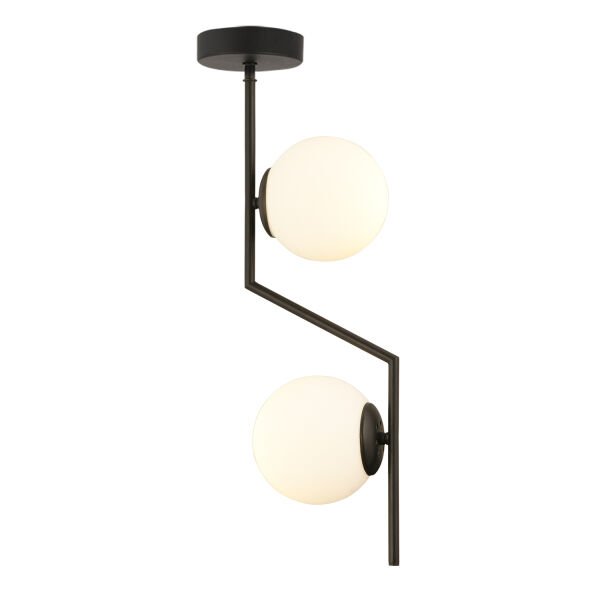 Deus 2Li Beyaz Camlı Siyah Modern Sarkıt Genç Odası Mutfak Yatak odası Salon Sarkıt Avize