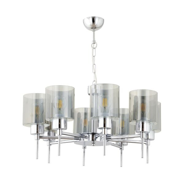 Cemre 8'Li Krom Modern Yatak Odası Mutfak Salon Avize