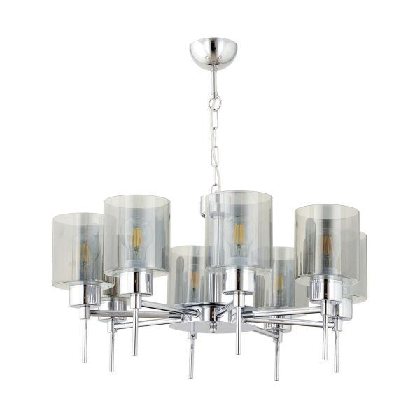 Cemre 8'Li Krom Modern Yatak Odası Mutfak Salon Avize