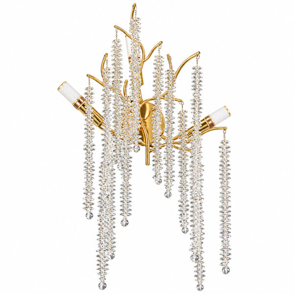 Dina Serip Gold Kaplamalı Modern Tasarım Salon Kristal Yatak Başı Aplik