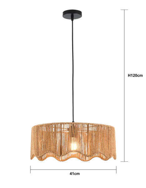 Cosmo Hasır Rattan Bohem Model Sarkıt Koridor, Salon Avize