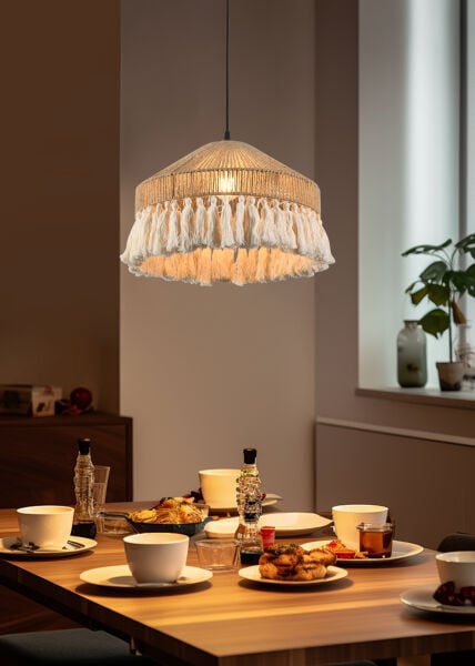 Restty Bohem Model Makrome Hasır Koridor, Çocuk Odası, Salon Avize