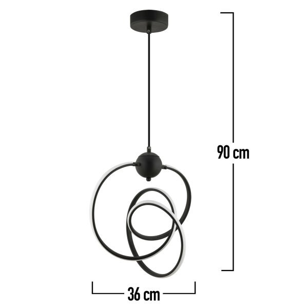 Zagor Sarkıt 53 Watt Sarkıt 3 Renkli Ledli Modern Mutfak Banyo Led Salon Sarkıt Avize