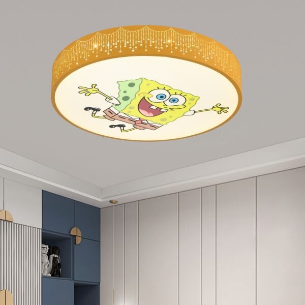 Sungerbob Figürlü Plafonyer Led Çocuk Odası Ledli Avize