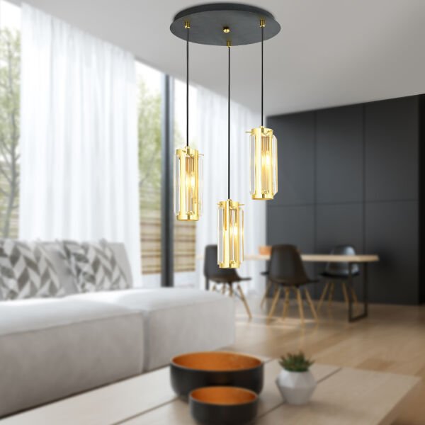 Natali 3Lü Sarkıt Eskitme Modern Genç Odası Mutfak Salon Sarkıt Avize