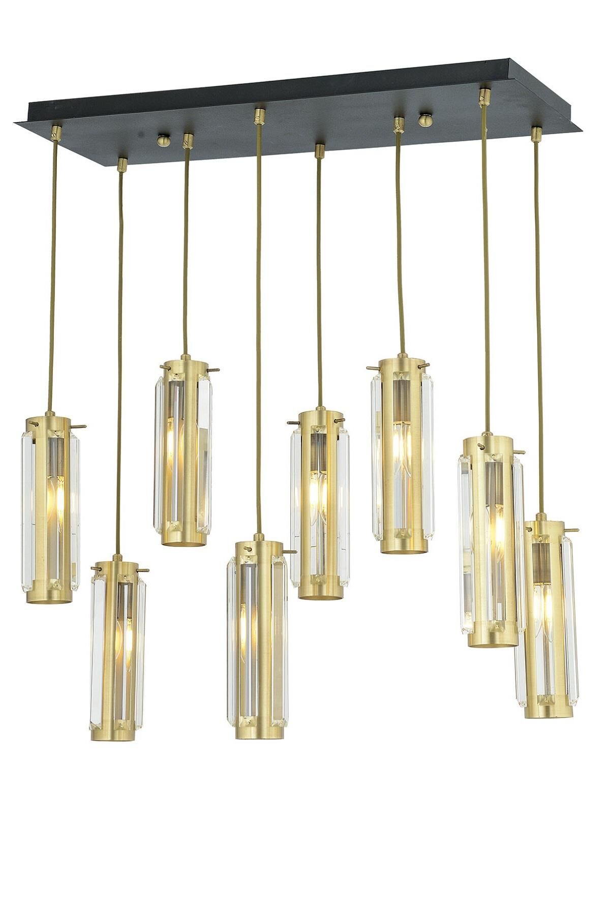 NATALİ 8Lİ SIRALI ESKİTME SARKIT SALON- YEMEK MASASI AVİZE