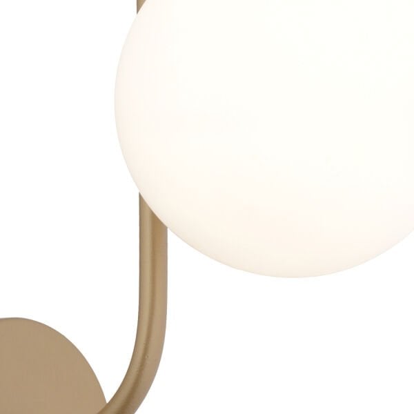 Lowel Tekli Eskitme Beyaz Camlı Modern Yatak Başı Salon Aplik