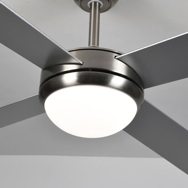 Ellis 4'lü Modern Tasarım Kumandalı Mobil Uygulamalı Pervaneli Led Avize 127 cm 3 Renk Aydınlatma 6 Kademeli Sessiz DC Motor Yaz Kış Modu