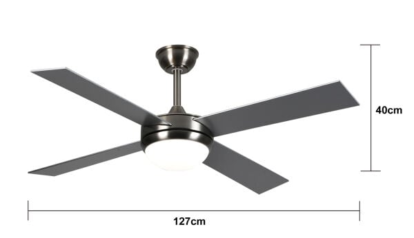 Ellis 4'lü Modern Tasarım Tavan Vantilatörü LED Avize Kumandalı Mobil Uygulamalı 3 Renk Aydınlatma Sessiz DC Motor