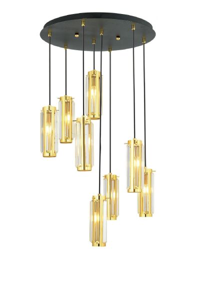 Natali 8Li Sarkıt Gold Modern Genç Odası Mutfak Salon Sarkıt Avize