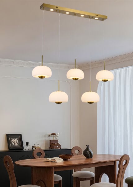 Tres 5li Sıralı Ledli Sarkıt Avize