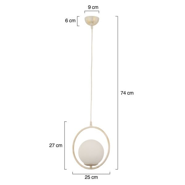 Luis Tekli Beyaz Silme Sarkıt Beyaz Camlı Modern Sarkıt Mutfak Salon Sarkıt Avize