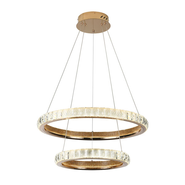 Luca 2 Katlı Gold Ledli Avize Yatak Odası, Koridor, Salon Avize