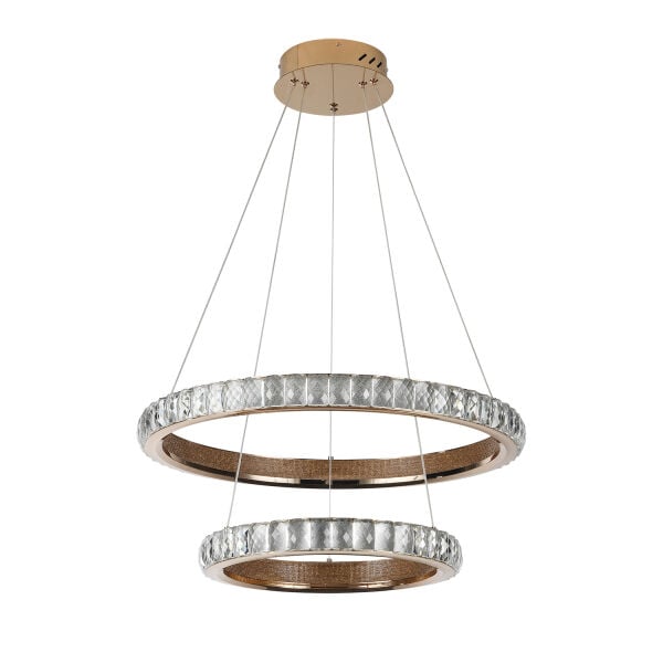 LUCA 2 KATLI GOLD LEDLİ AVİZE