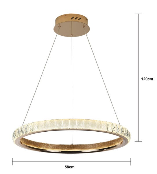 LUCA 60 LIK GOLD LEDLİ AVİZE