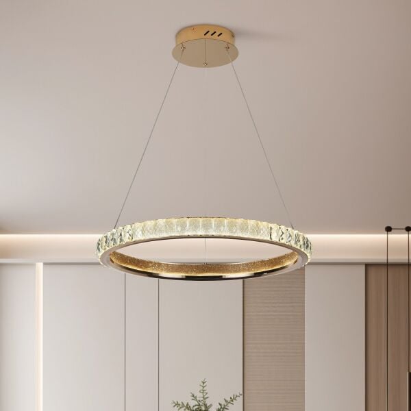 Luca 60 Lık Gold Ledli Avize Yatak Odası, Koridor, Salon Avize