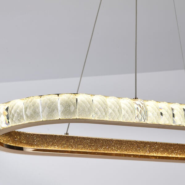 LUCA SIRALI GOLD LEDLİ AVİZE