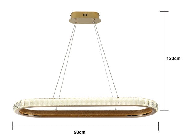 LUCA SIRALI GOLD LEDLİ AVİZE