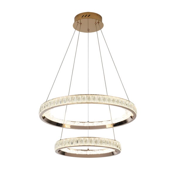 ELİO 2 KATLI GOLD LEDLİ AVİZE