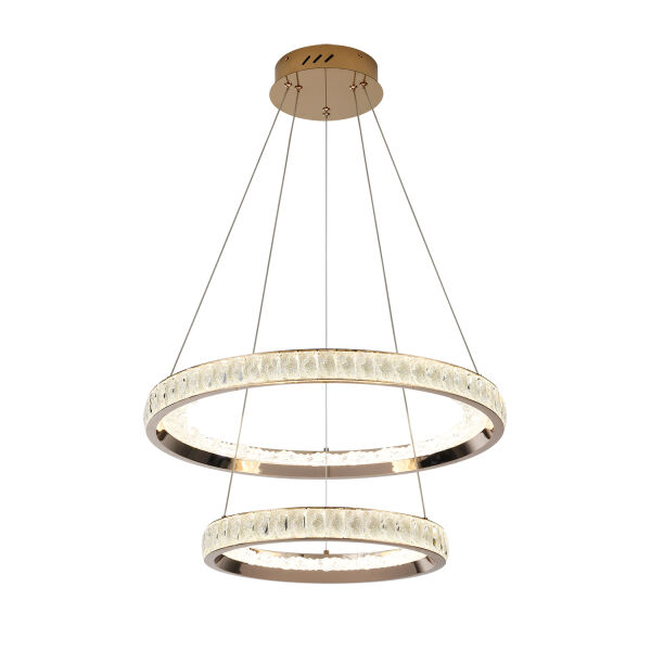 ELİO 2 KATLI GOLD LEDLİ AVİZE