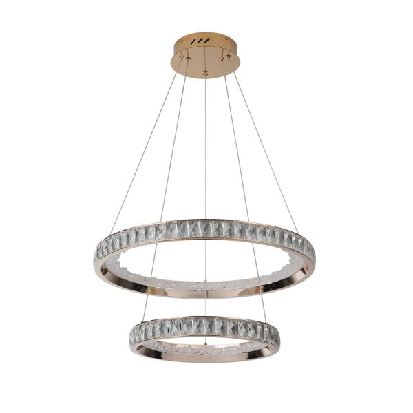 ELİO 2 KATLI GOLD LEDLİ AVİZE