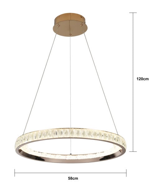 ELİO 60 LIK GOLD LEDLİ AVİZE