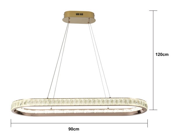 ELİO SIRALI GOLD LEDLİ AVİZE