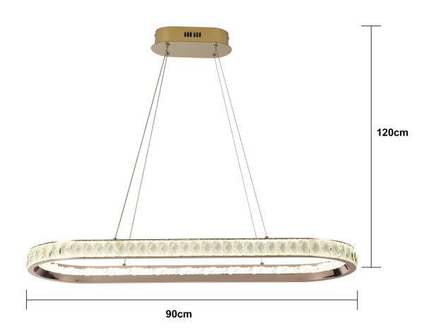 ELİO SIRALI GOLD LEDLİ AVİZE