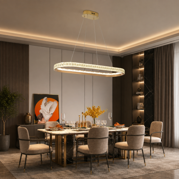 ELİO SIRALI GOLD LEDLİ AVİZE