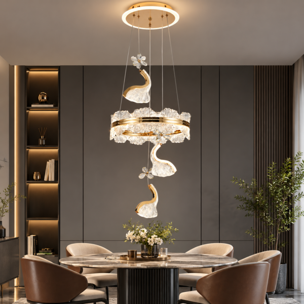 LILIANA 3'LÜ GOLD LED AVİZE