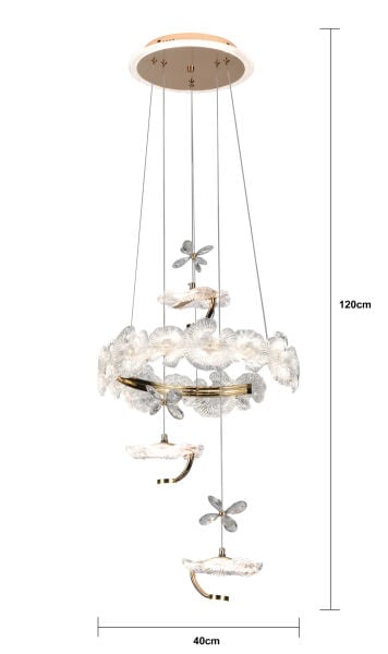 ANKA 3'LÜ GOLD LED AVİZE