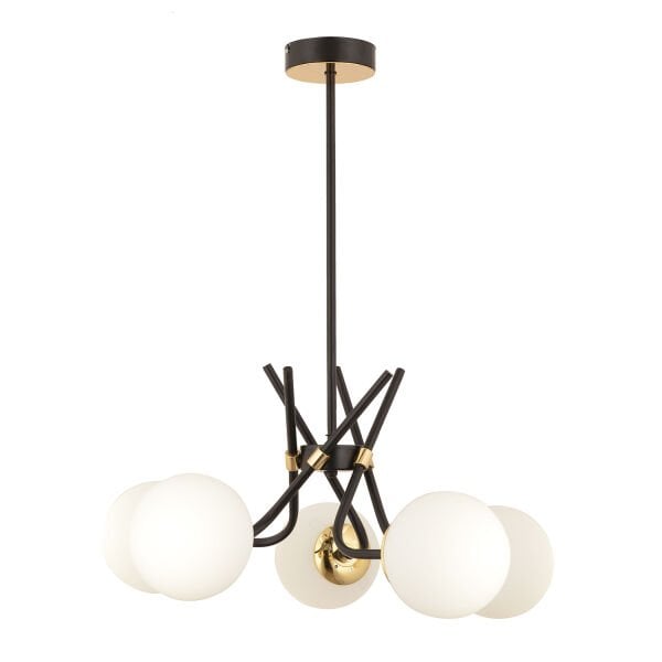 Dragon 5Li Siyah Gold Modern Genç Odası Yatak Odası Retro Salon Avize