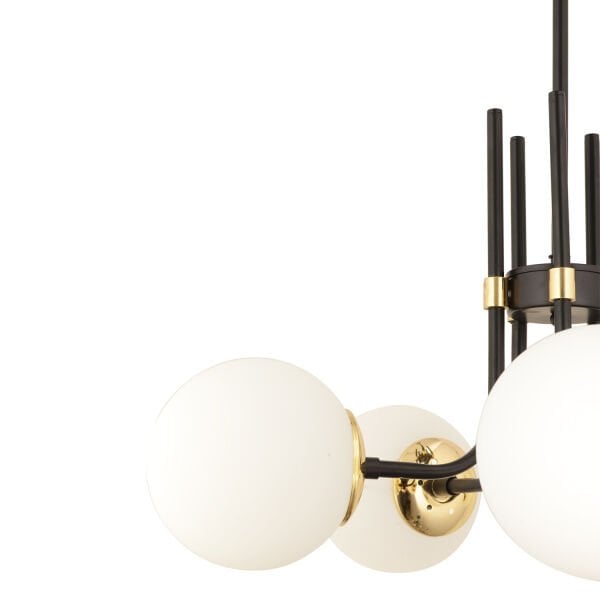 Dragon 5Li Siyah Gold Modern Genç Odası Yatak Odası Retro Salon Avize