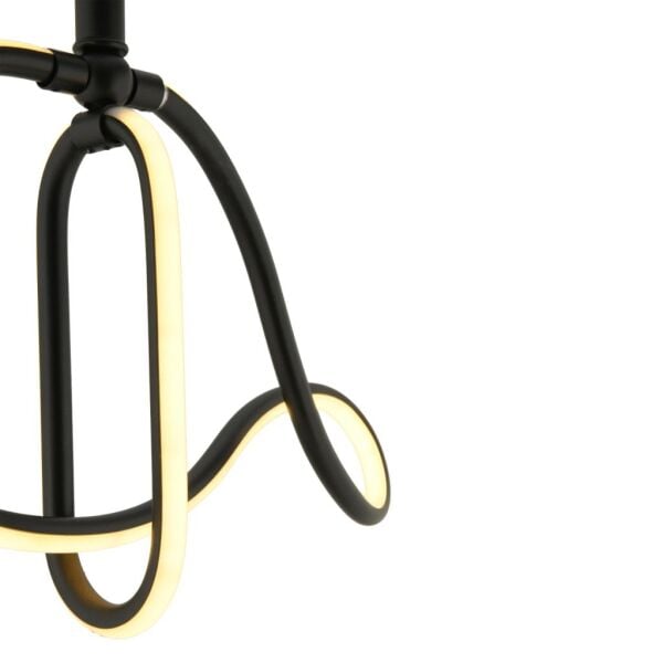 Helin Siyah 50 Watt Sarkıt 3 Renkli Ledli Modern Mutfak Banyo Led Salon Sarkıt Avize