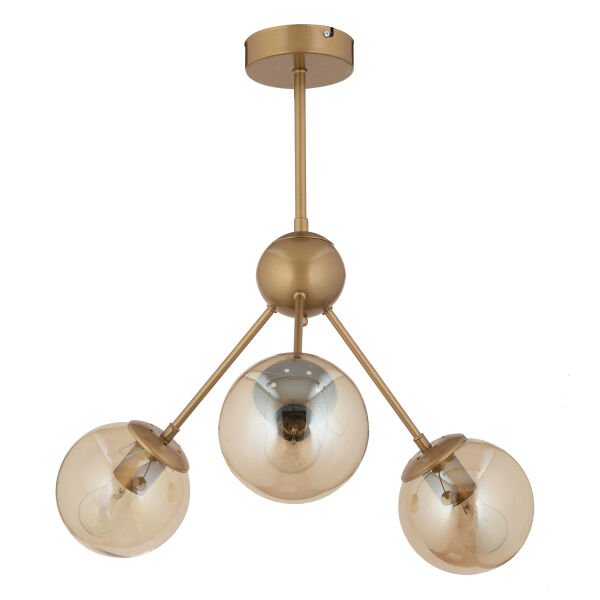 Meyo 3Lü Eskitme Bal Camlı Modern Genç Odası Yatak Odası Salon Avize