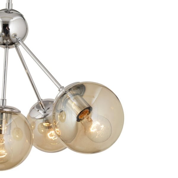 Meyo 5Li Krom Bal Camlı Modern Genç Odası Yatak Odası Salon Avize